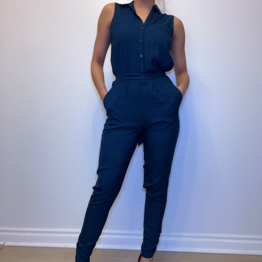 Blue jumpsuit